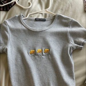 Rare flower brandy melville top